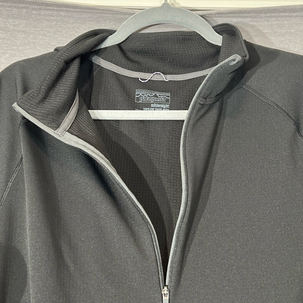 Patagonia Black Capilene Mid Weight Base layer 1/2 zip Pullover XXL - Picture 2 of 7